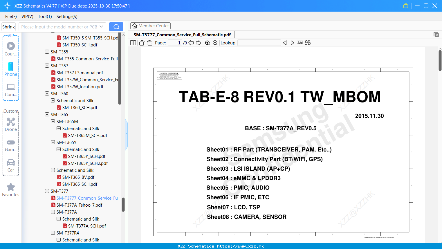 Samsung SM-T3777_Common_Service_Full_Schematic